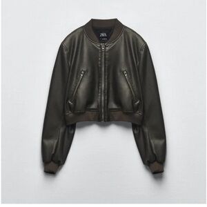 Zara Cropped Bomber Jacket
